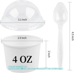 Wholesale Disposable Ice Cream Cups With Lids And Spoons For Freezer, Dessert Cups Ice Cream Bowls Snack Containers from china suppliers