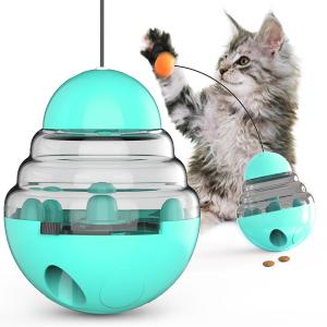 Wholesale 2 In 1 Interactive Cat Slow Feeder Ball Detachable Tumbler Shaped Pet Treat Ball from china suppliers