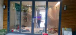 Wholesale EPDM 120mm Depth Double Glazed Aluminum Doors 2.28 Pvb Wooden Finish from china suppliers
