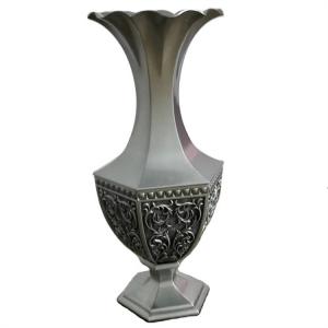 Wholesale Antique Sliver Metal Flower Vase Classical Rustic Vase Decor For Living Room from china suppliers