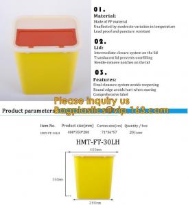 China Plastic Hospital Medical Disposal Waste Sharp Container,plastic round sharps disposal container with lid BAGEASE PACKA on sale