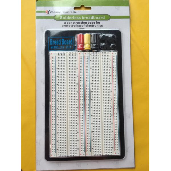 1660 Tie Point Round Hole Circuit Board Breadboard with Black Aluminum Plate