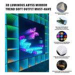 Wall Screw Fix Installation Stainless Steel Housing 3D LED Abyss Mirror