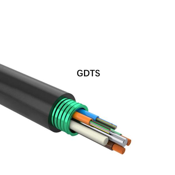PE Jacket Outdoor GDTS PSP Armored Hybrid Optical Fiber and Electrical Cable