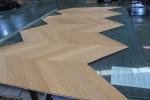 Width 90mm Natural Oak Chevron Engineered Flooring 510x90x10/4MM, AB grade,