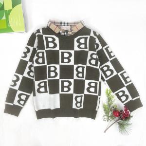 China Children's fake-shirt Collar faux shirt Collar neck Jacquard Knit Letter Pattern Boy Girl Kid Winter sweater on sale