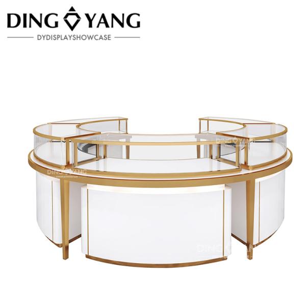 Factory Supplier Custom Made Jewelry Display Showcase With Ultra Clear Tempered