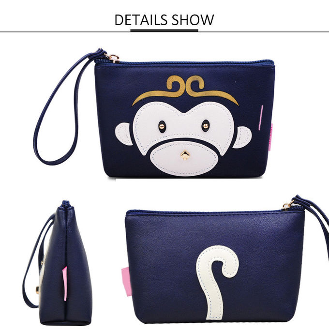 Funny Animal Travel Small PU Leather Toiletry Bag