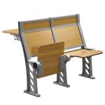 Beige College Stadium Amphitheater Chair And Fixed Desk Multiple - Plywood Floor
