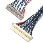 Hirose 30 Pin LVDS Cable Assembly 1.0mm 1.25mm Contact Pitch Df19 To Df14
