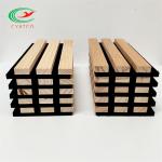 Odorless Fireproof Sound Panels For Walls , Nontoxic Grooved Wooden Acoustic