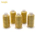 100% Silk High Tenacity 3 Ply Gold And Silver Metallic Yarn Thread For DIY