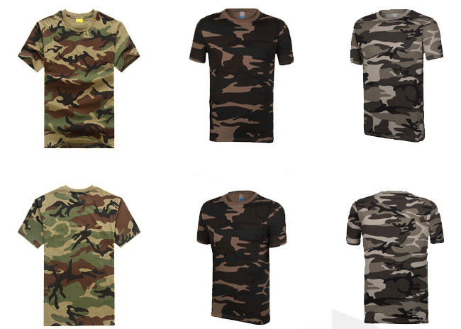 Professional Short Sleeve Camouflage T Shirt Printing For Man