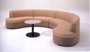 Wholesale Wedge Hotel Room Luxury Corner Sofa Beige Color  Public Area 3 Seater Sofa With Bolster from china suppliers