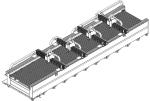 10000mm*1700mm Working Area Unrolling Laser Cutting Machine With BOCHU Control