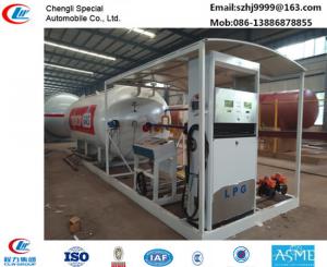 China hot sale!30M3 mobile skid lpg gas station for filling cars, wholesale price skid lpg gas station with auto lpg dispenser on sale