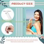 Compostable Straws 7 3/4 Inch Long - Clear Disposable Straws, Eco Friendly