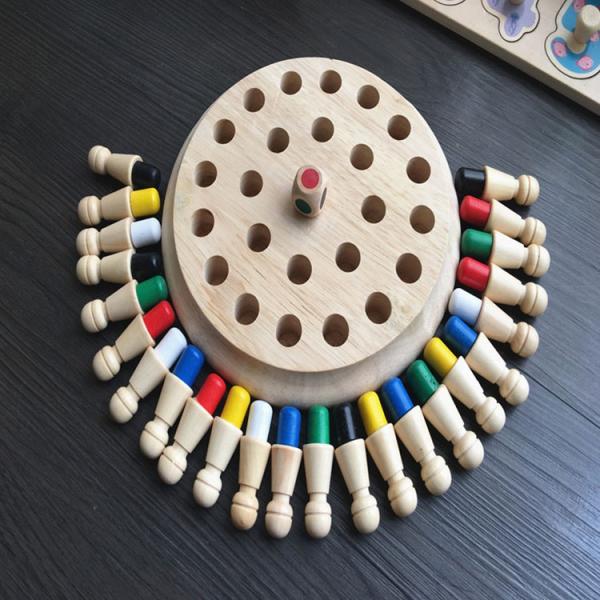 Multiplayer pine Wooden Memory Chess Set Game Board For Family