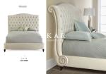 High Headboard Cream Boxspring Princess Bed