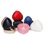 baking varnish Heart Shaped Jewelry Box Painted Rubber With Small LED Light