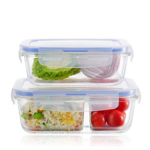 Wholesale Leak Proof 1000ml 0.8mm Borosilicate Glass Food Container from china suppliers