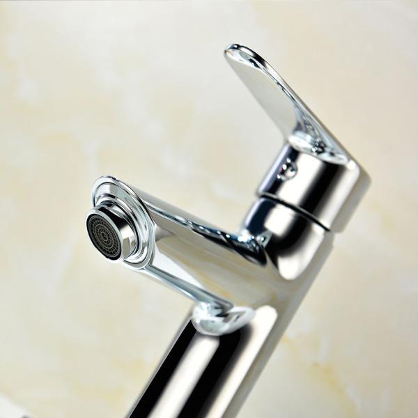 Single Lever Chrome Plated Hot And Cold Basin Mixer Lead Free Preservative