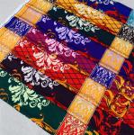 Royal Blue 100% Polyester Digital Print Fabric For Skirt
