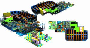Wholesale 760M2 China Best Indoor Trampoline/Large Spring Free Trampoline with Safety Enclosure from china suppliers