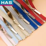 27 Inch Separating Jacket Zipper Smooth Gold Teeth Zipper Eco Friendly