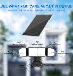 19200mAh Battery Two Way Audio 4G Solar Security Camera With Light 90db Siren