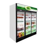 Aluminum Alloy Frame Glass Door Freezer Merchandiser With R404a Gas