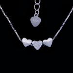 Square Shape Sterling Silver Single Pearl Necklace Blank Simple Platinum