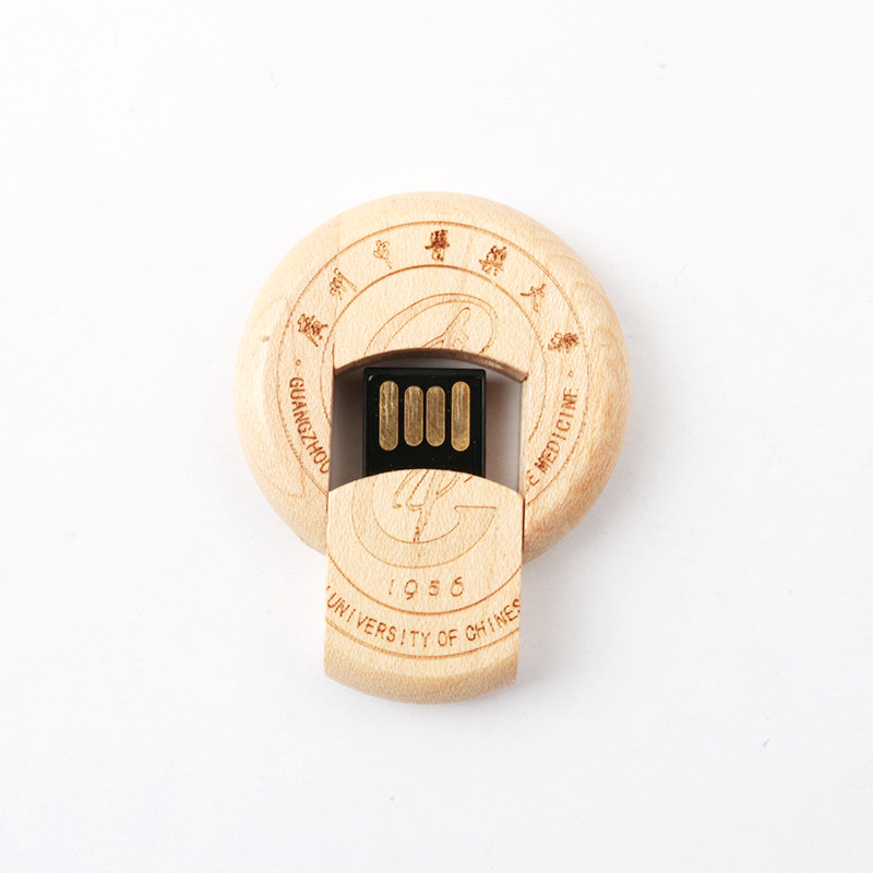 360 Drgee Twist Wooden USB Flash Drive 2.0 15MB/S Embossing logo
