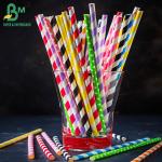 60gsm Food Grade Straw Paper Custom Stripes Colors Outer Paper 600mm 620mm Roll