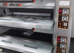 Commercial Gas Deck Oven Stainless Steel Double Deck Four Trays Bread Baking