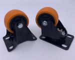 50mm Fixed Plate Polyurethane Caster Wheels For Industry Equipment