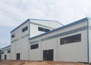 China 54m*20m Prefabricated Steel Workshop Construction Prefab Steel Frame House GB on sale