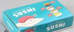 Leakproof Hamburg Sushi Bento Paper Box 17*10.3*3.6cm with Sushi Trays Type