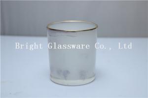 Wholesale Sprayed color glass candle holder with painting logo from china suppliers