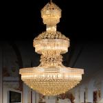 JYLIGHTING Luxury Hotel Lobby Pendant Lamps European Style Large Villa Crystal