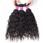 Black Color Cambodian Virgin Hair / Natural Wave Hair Extensions No Shedding