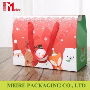 Wholesale Made in China big size Ptinting Christmas candy take away with rope handle from china suppliers