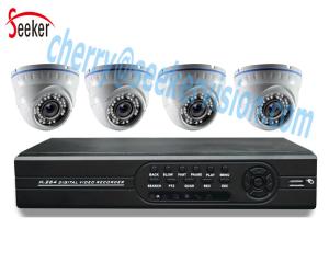 Wholesale HD 4CH 720P Indoor Dome Camera and DVR System 1080N CCTV Camera Kit 4 Channel from china suppliers