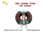Magnetic Core High Frequency Common Mode Choke Iron Powder Core 2.0mm Wire