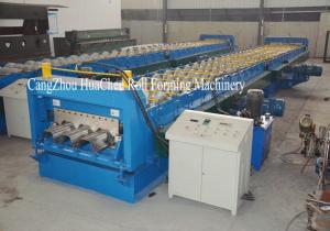 Wholesale PLC Control Hydralic Cut Metal Deck Roll Forming Machine For 26 Roller Stations from china suppliers
