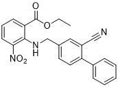 China Ethyl 2-(((2-Cyano-[1,1'-Biphenyl]-4-Yl)Methyl)Amino)-3-Nitrobenzoate CAS 136285-67-1 Yellow Crystalline Powder on sale