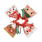 Santa Claus Triangular Pyramid Biodegradable Paper Food Packaging Sweety Box