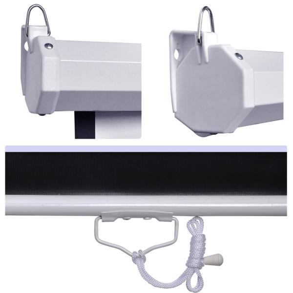 Manual 120 Inch Projection Screen Matte White Support 4K 3D HD Screen