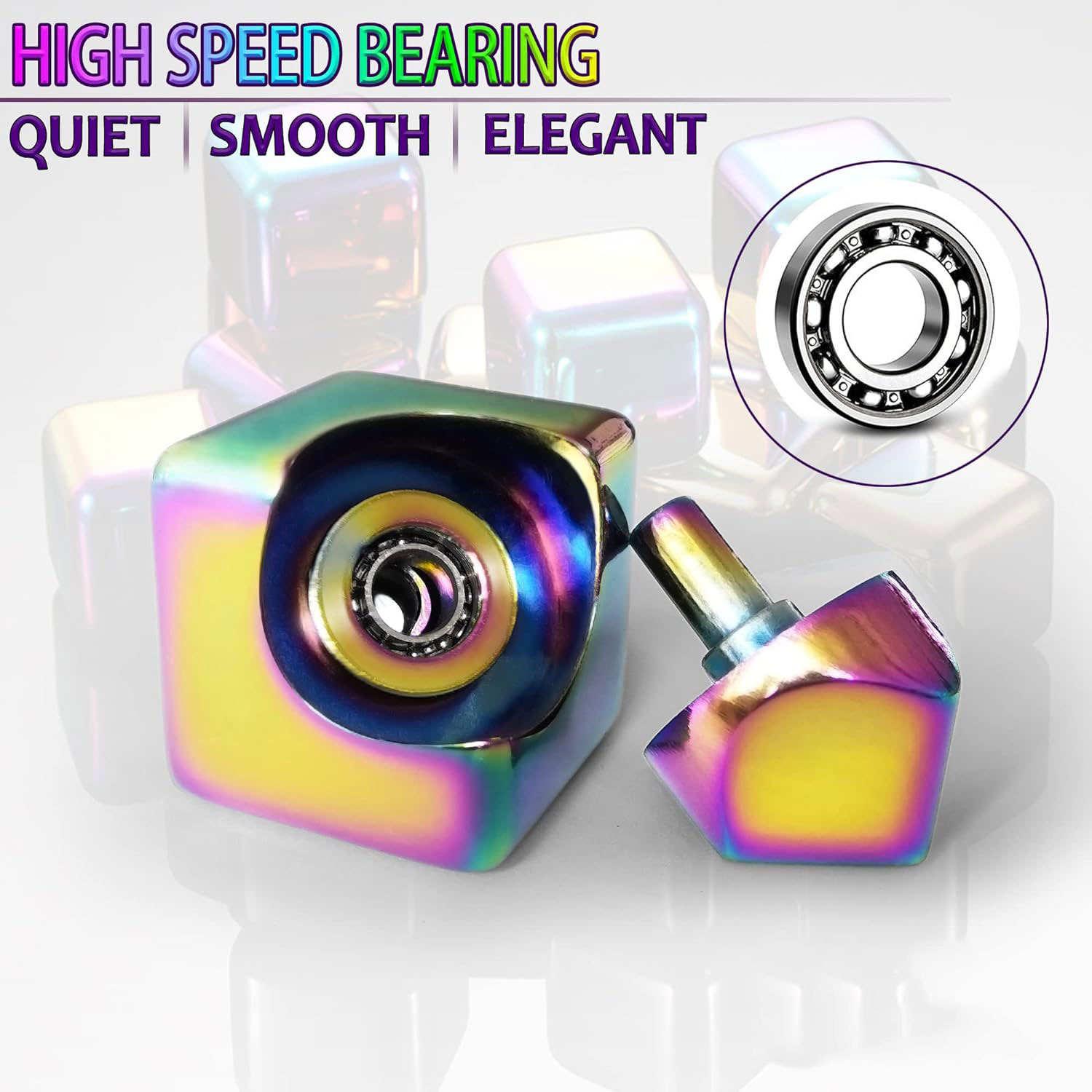 ADHD Teens Metal Fidget Spinner Toys Cube for Stress Relief Anxiety Relief