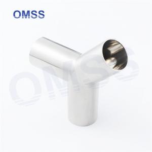Wholesale Metric Sanitary Fittings 316l Food Grade Stainless Steel Pipe Fitting Y Type Tee Pipe Fitting from china suppliers